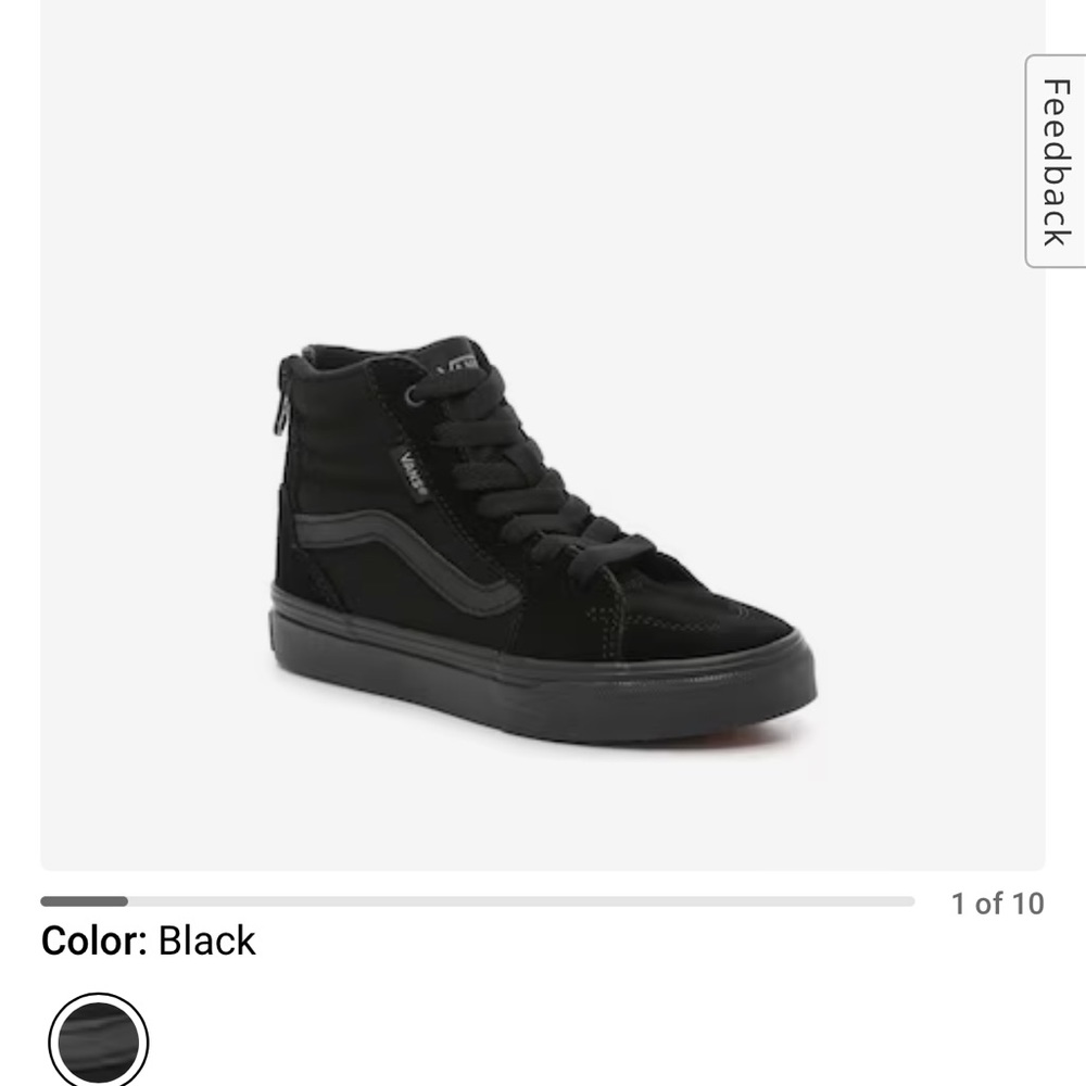 Kids size 6 high top vans